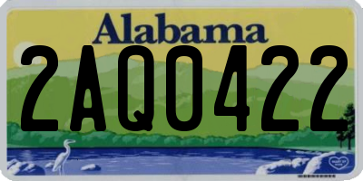 AL license plate 2AQ0422
