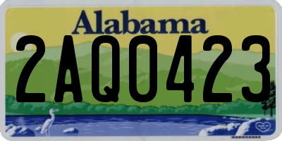 AL license plate 2AQ0423