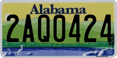 AL license plate 2AQ0424