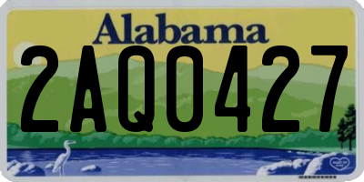AL license plate 2AQ0427