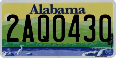AL license plate 2AQ0430