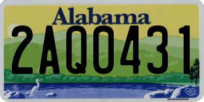 AL license plate 2AQ0431
