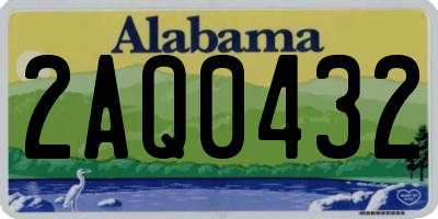 AL license plate 2AQ0432