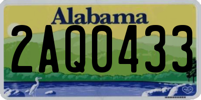AL license plate 2AQ0433