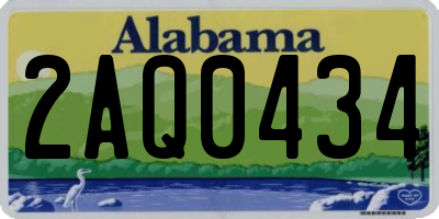 AL license plate 2AQ0434