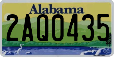 AL license plate 2AQ0435