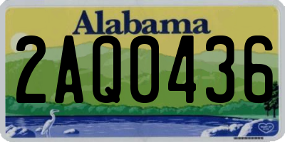 AL license plate 2AQ0436