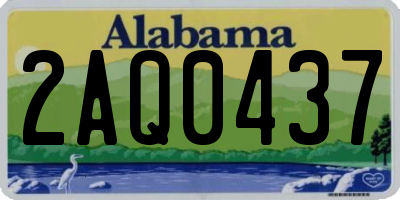 AL license plate 2AQ0437