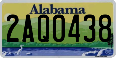 AL license plate 2AQ0438