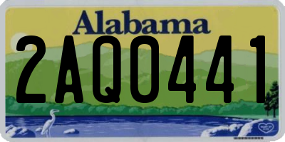 AL license plate 2AQ0441