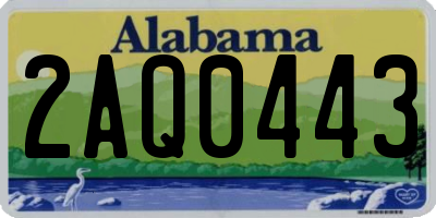 AL license plate 2AQ0443