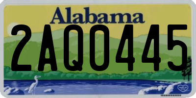 AL license plate 2AQ0445