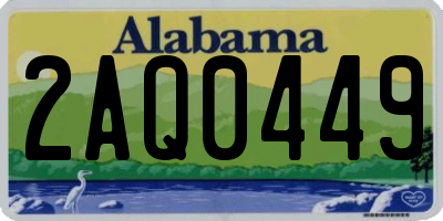 AL license plate 2AQ0449