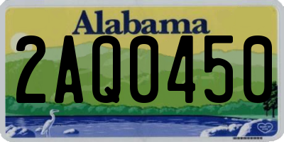 AL license plate 2AQ0450