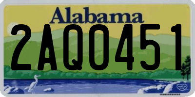 AL license plate 2AQ0451