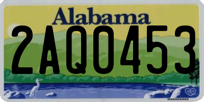 AL license plate 2AQ0453