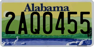 AL license plate 2AQ0455