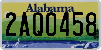 AL license plate 2AQ0458