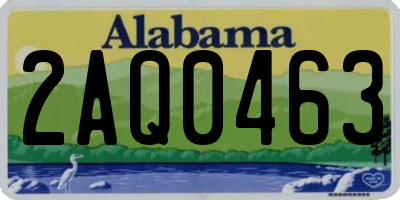 AL license plate 2AQ0463