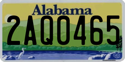 AL license plate 2AQ0465