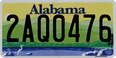 AL license plate 2AQ0476