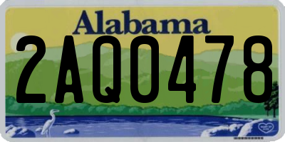 AL license plate 2AQ0478