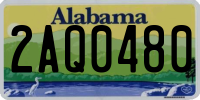 AL license plate 2AQ0480