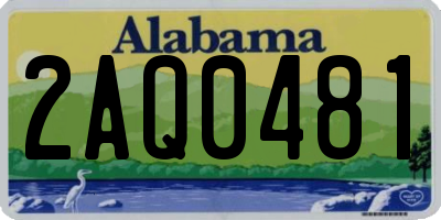 AL license plate 2AQ0481