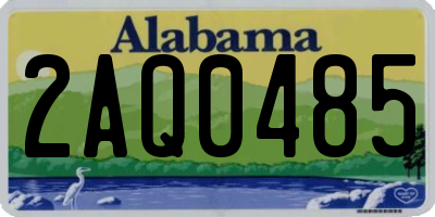 AL license plate 2AQ0485