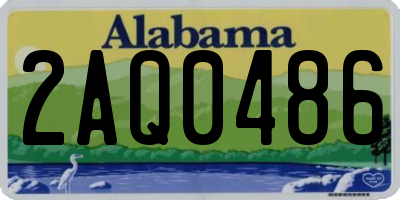 AL license plate 2AQ0486