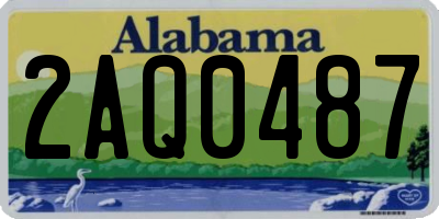 AL license plate 2AQ0487