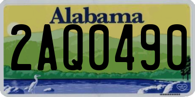 AL license plate 2AQ0490