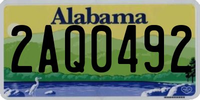 AL license plate 2AQ0492