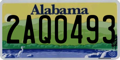 AL license plate 2AQ0493