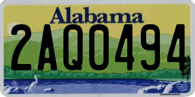 AL license plate 2AQ0494