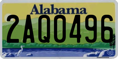 AL license plate 2AQ0496