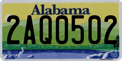 AL license plate 2AQ0502