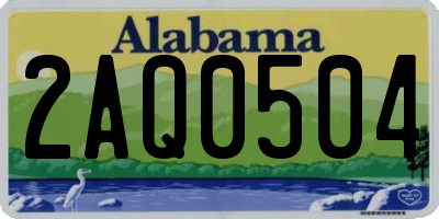 AL license plate 2AQ0504