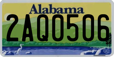 AL license plate 2AQ0506