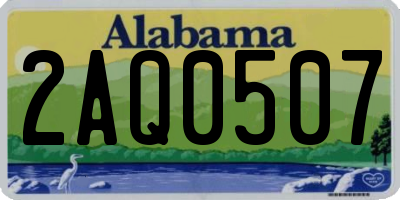 AL license plate 2AQ0507