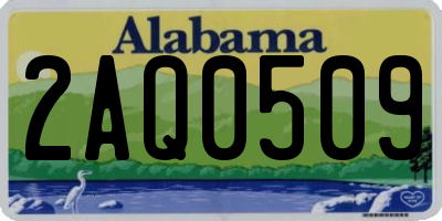 AL license plate 2AQ0509