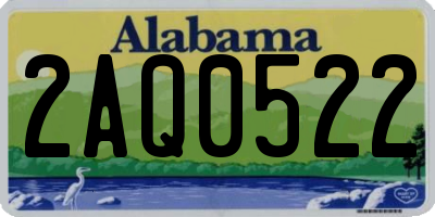 AL license plate 2AQ0522