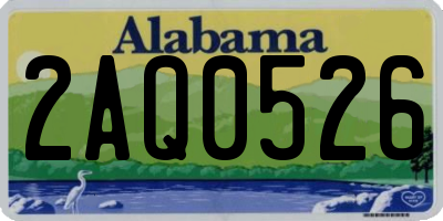 AL license plate 2AQ0526