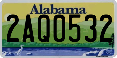 AL license plate 2AQ0532