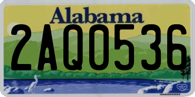 AL license plate 2AQ0536
