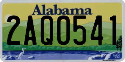 AL license plate 2AQ0541