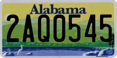 AL license plate 2AQ0545