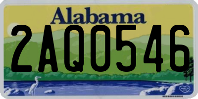 AL license plate 2AQ0546