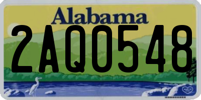 AL license plate 2AQ0548