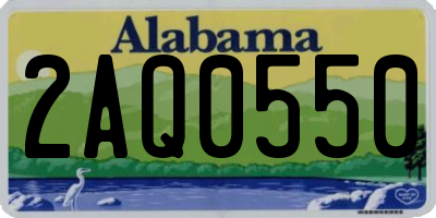 AL license plate 2AQ0550